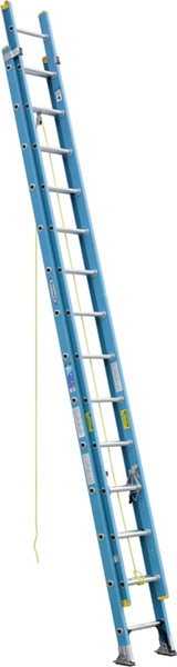 WERNER D6028-2 Extension Ladder, 27 ft H Reach, 250 lb, Fiberglass [SKU: ORG6293815]