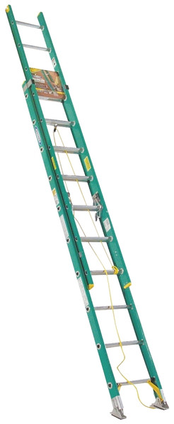 WERNER D5924-2 Extension Ladder, 23 ft H Reach, 225 lb, Fiberglass [SKU: ORG6739825]
