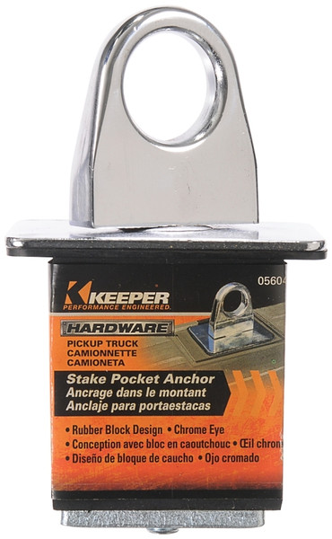KEEPER 05604 Anchor Point, Stake Pocket, Chrome [SKU: ORG6142434]