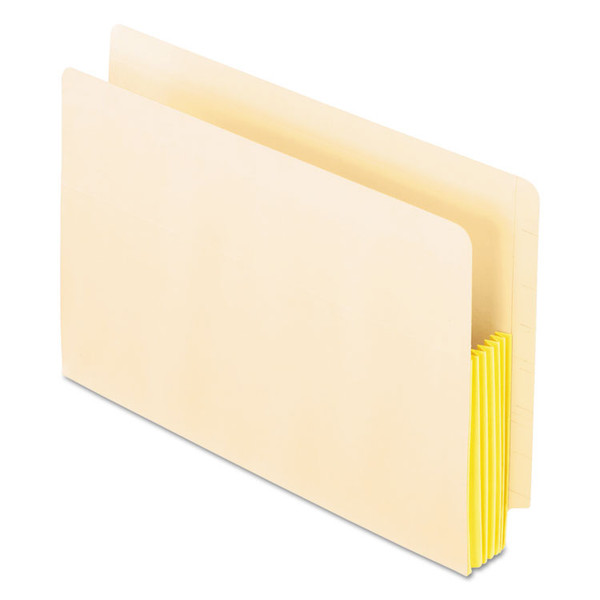 Manila Drop Front Shelf File Pockets with Rip-Proof-Tape Gusset Top, 5.25" Expansion, Legal Size, Manila, 10/Box [SKU: PFX22823]