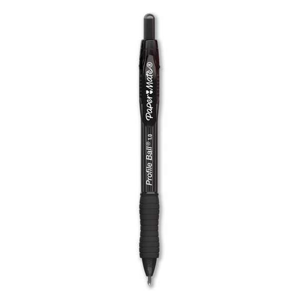 Profile Ballpoint Pen, Retractable, Medium 1 mm, Black Ink, Translucent Black Barrel, 36/Pack [SKU: PAP2095459]