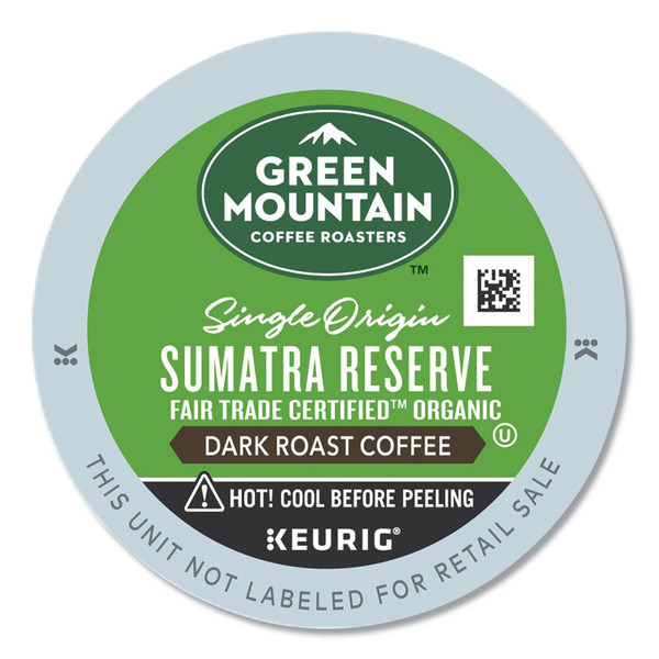 Fair Trade Organic Sumatran Extra Bold Coffee K-Cups, 24/Box [SKU: GMT4060]