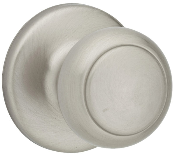 Kwikset 200CV-15 CP Door Knob, Satin Nickel, 1-3/8 to 1-3/4 in Thick Door, 2-1/4 in Strike [SKU: ORG1232487]