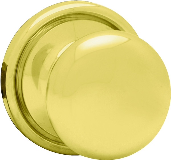 Kwikset 720J3CP6AL Door Knob, Polished Brass, 1-3/8 to 1-3/4 in Thick Door, 2-1/4 in Strike [SKU: ORG6744023]