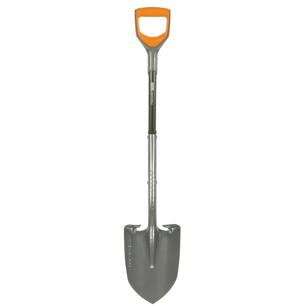 FISKARS 397960-1001 Pro Digging Shovel, Steel Blade, Aluminum Handle, D-Handle, Soft Grip Handle, 44 in L Handle [SKU: ORG9181553]