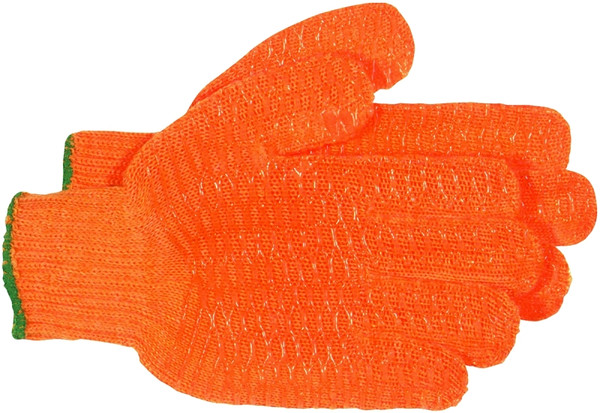 BOSS 4099L Reversible Protective Gloves, L, Knit Wrist Cuff, Orange [SKU: ORG0082859]