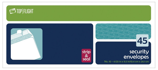 TOP FLIGHT 6900136 Envelope, #10, Paper [SKU: ORG9521477]
