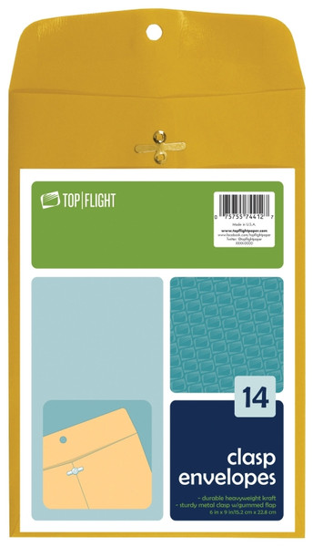 TOP FLIGHT 6911006 Envelope, Kraft Paper [SKU: ORG1038009]