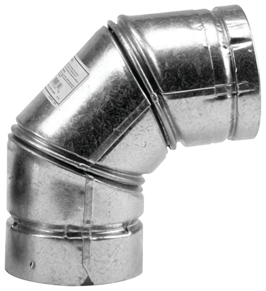 SELKIRK VP PELLET PIPE 243231/243230 Stove Pipe Elbow, 90 deg Angle, 3 in, Stainless Steel, Galvanized [SKU: ORG9271768]