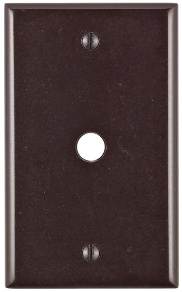 Leviton 85013 Telephone/Cable Wallplate, 4-1/2 in L, 2-3/4 in W, 1 -Gang, Thermoset Plastic, Brown, Smooth [SKU: ORG4591533]