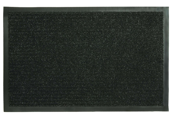 Fanmats 27390 Ribbed Utility Mat, 28 in L, 18 in W, Polypropylene Rug, Black [SKU: ORG5790290]