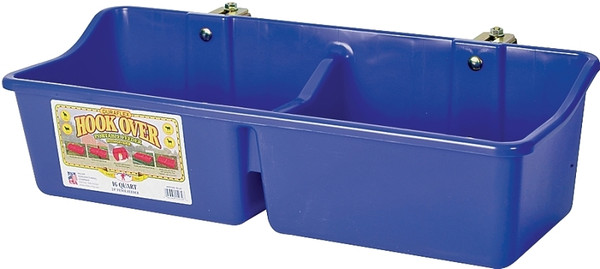 Little Giant HFP24DBLUE Hook Over Feeder, 2 qt Volume, Polyethylene/Steel Bracket, Blue [SKU: ORG0628404]