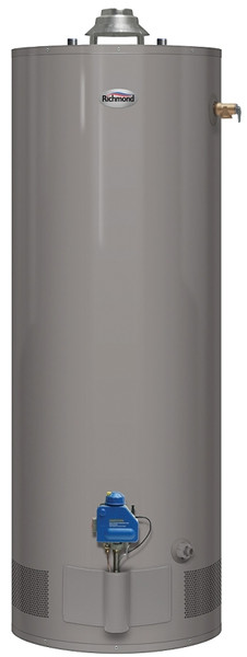 Richmond Essential Series 6G40-36F3 Gas Water Heater, Natural Gas, 40 gal Tank, 52 gph, 36000 Btu/hr BTU, Dark Warm Gray [SKU: ORG3965290]