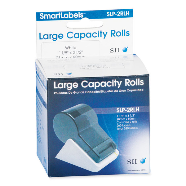 SLP-2RLH Self-Adhesive Address Labels, 1.12" x 3.5", White, 260 Labels/Roll, 2 Rolls/Box [SKU: SKPSLP2RLH]
