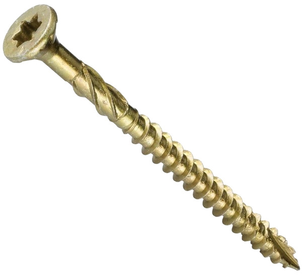 GRK Fasteners R4 103101 Screw, #9 Thread, 2-1/2 in L, W-Cut Thread, Countersunk Head, Star Drive, Steel, Climatek-Coated [SKU: ORG2816403]