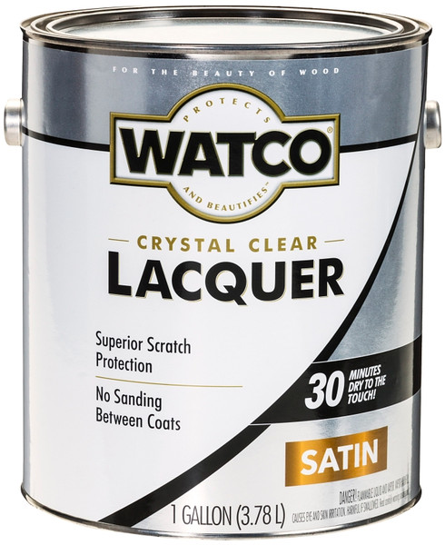 WATCO 63231 Lacquer Clear Wood Finish, Liquid, Clear, 1 gal, Can [SKU: ORG7085038]