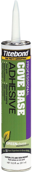 Titebond 3401 Cove Base Adhesive, Beige, 10.5 oz Cartridge [SKU: ORG6636088]