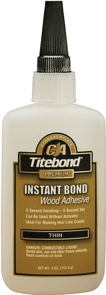 Titebond 6202 Wood Glue, Clear, 4 oz Bottle [SKU: ORG2023786]