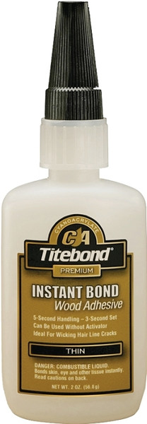 Titebond 6201 Wood Glue, Clear, 2 oz Bottle [SKU: ORG7481435]
