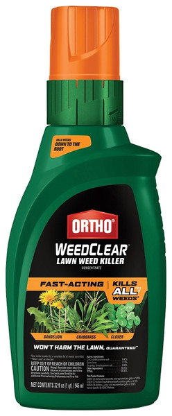 Ortho WEEDCLEAR 447905 Lawn Weed Killer, Liquid, 32 oz Bottle [SKU: ORG9990391]