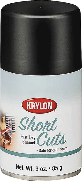 Krylon KSCS054 Aerosol Paint, High-Gloss, Black, 3 oz, Can [SKU: ORG8231805]