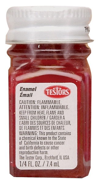 TESTORS 1104TT Craft Paint, Gloss, Dark Red, 0.25 oz, Bottle [SKU: ORG5165006]