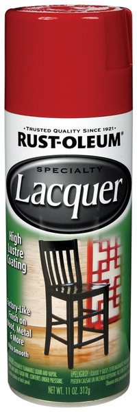 RUST-OLEUM SPECIALTY 243826 Lacquer Spray, Liquid, Chinese Red, 11 oz, Can [SKU: ORG5839279]
