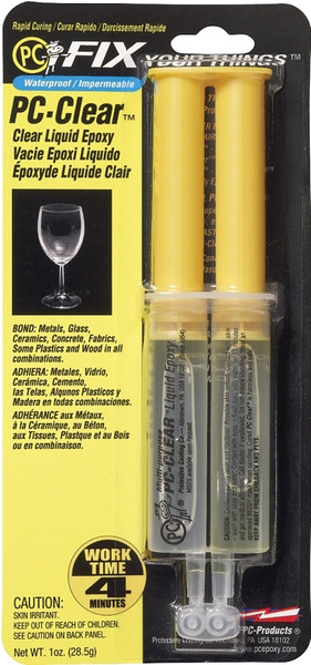 PROTECTIVE COATING PC-CLEAR 70147 Epoxy Adhesive, Clear, Liquid, 1 oz Syringe [SKU: ORG5863675]