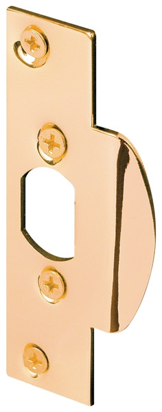 Defender Security U 9422 Latch Lip Strike, 4-1/4 in L, 1-1/8 in W, Steel, Brass [SKU: ORG9382615]