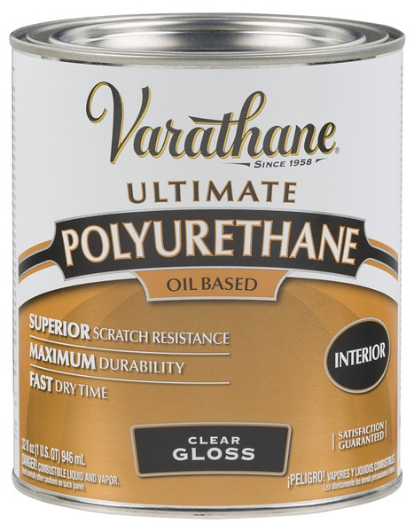 VARATHANE 9041H Polyurethane Wood Finish Paint, Gloss, Liquid, Clear, 1 qt, Can [SKU: ORG6965834]