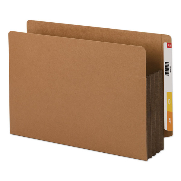 Redrope Drop-Front End Tab File Pockets, Fully Lined 6.5" High Gussets, 3.5" Expansion, Legal Size, Redrope/Brown, 10/Box [SKU: SMD74681]