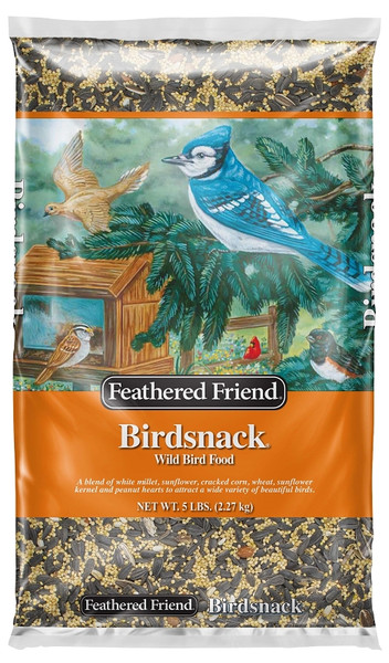 Feathered Friend Birdsnack Series 14159 Wild Bird Food, 5 lb Bag [SKU: ORG3596541]