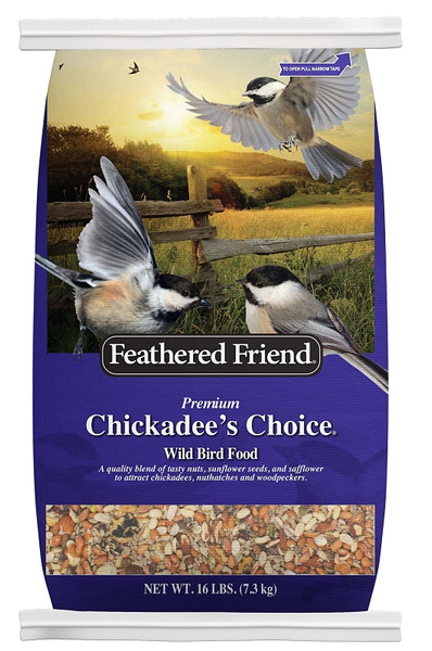 Feathered Friend Chickadee's Choice Series 14172 Wild Bird Food, Premium, 16 lb Bag [SKU: ORG3596681]