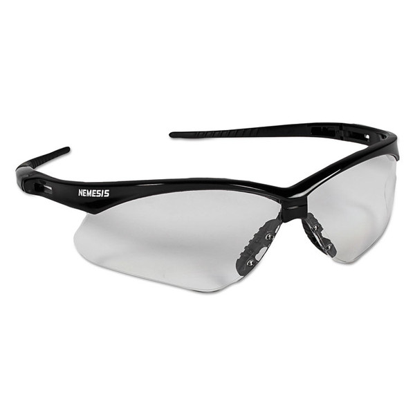 Nemesis Safety Glasses, Black Frame, Clear Lens [SKU: KCC25676]