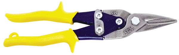 Crescent Wiss M3R Aviation Snip, 9-3/4 in OAL, Straight Cut, Molybdenum Steel Blade, Non-Slip Grip Handle, Yellow Handle [SKU: ORG6504690]