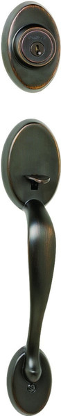Kwikset 800CELIP 11PSMT R Handleset, 1 Grade, Brass, Venetian Bronze, 2-3/8 x 2-3/4 in Backset, KW1 Keyway, Residential [SKU: ORG2193407]