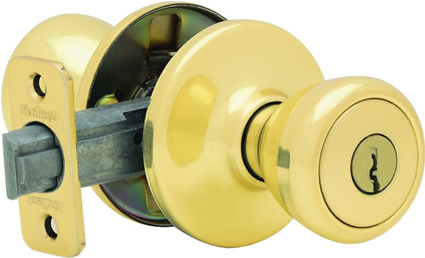 Kwikset 400T3RCLRCSK3BX Keyed Entry Knob, Brass, Polished Brass [SKU: ORG8364143]