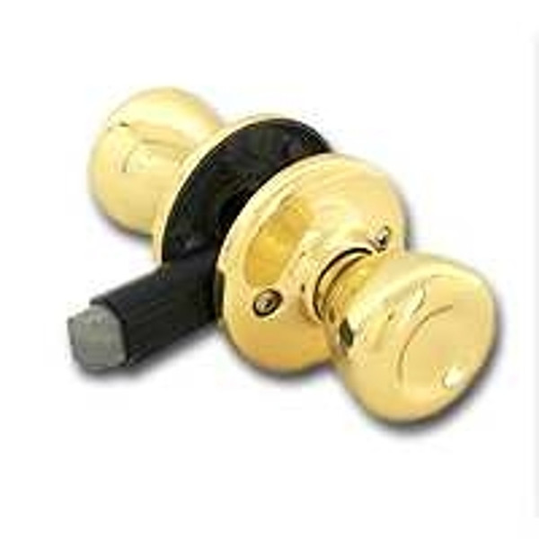 Kwikset 200M3CP7/8RFLRCS Door Knob, Polished Brass, 1-3/8 to 1-3/4 in Thick Door, 2-1/4 in Strike [SKU: ORG5113402]