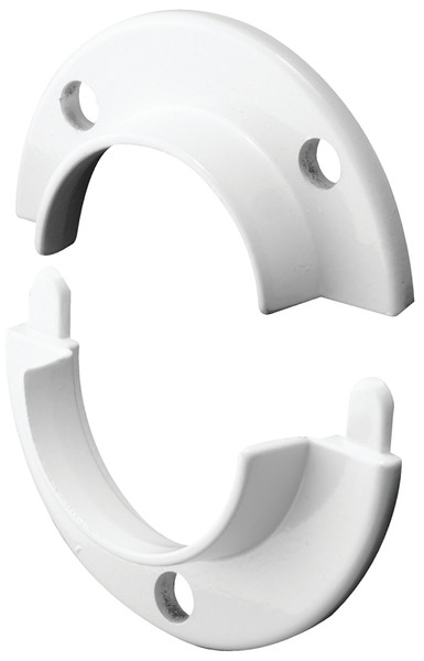 Prime-Line N 7050 Closet Pole Socket, Zinc, White [SKU: ORG0069195]