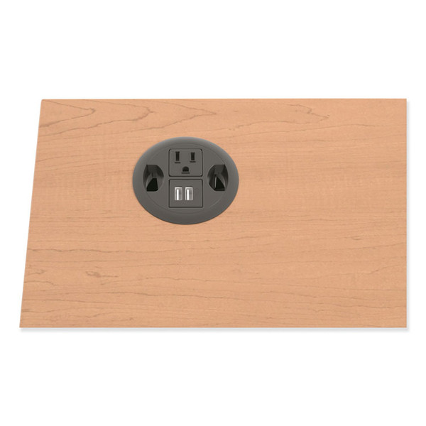 USB AC Power Hub Grommet, 3" Diameter, Black [SKU: HONHGRMTUSB2]