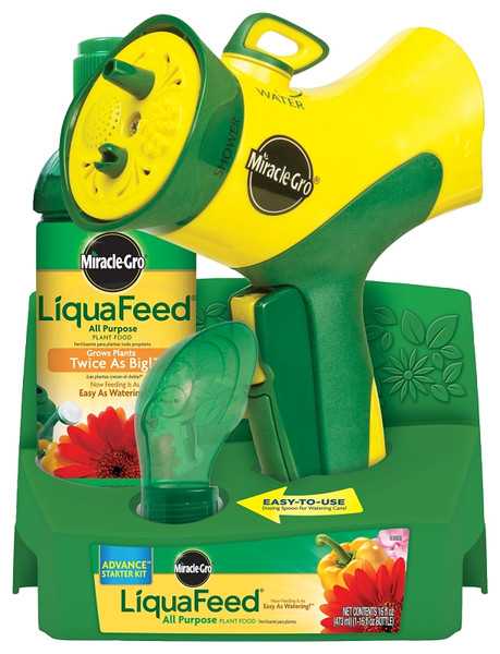 Miracle-Gro LiquaFeed 1016111 Plant Food Starter Kit, 16 oz Bottle, Liquid, 12-4-8 N-P-K Ratio [SKU: ORG7684905]