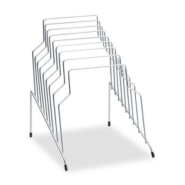 Wire Step File, 8 Sections, Letter to Legal Size Files, 10.13" x 12.13" x 11.81", Silver [SKU: FEL72604]