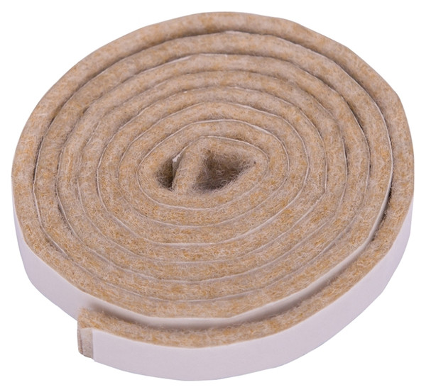 ProSource FE-50232-PS Furniture Pad, Felt Cloth, Brown, 40 x 3/8 in Dia, 3/8 in W, 7/64 in Thick, Roll [SKU: ORG3216371]