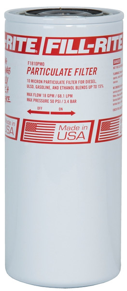Fill-Rite F1810PM0 Fuel Filter, 3/4 in Connection, NPT, 18 gpm, 10 um, Metal Head [SKU: ORG7416720]