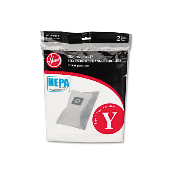 HEPA Y Vacuum Replacement Filter/Filtration Bag, 2/Pack [SKU: HVRAH10040]