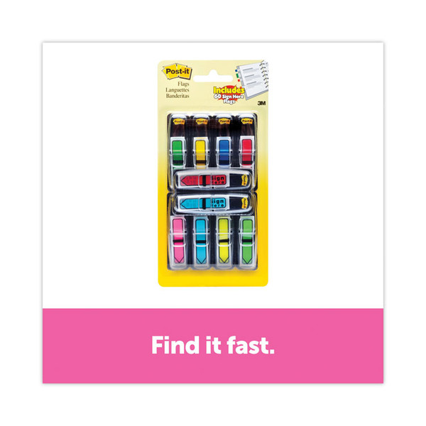 Arrow 0.5" Page Flags, Assorted Primary/Brights, 252/Pack [SKU: MMM684VAD2]
