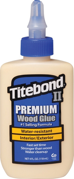 Titebond II 5002 Wood Glue, Yellow, 4 oz Bottle [SKU: ORG6181044]