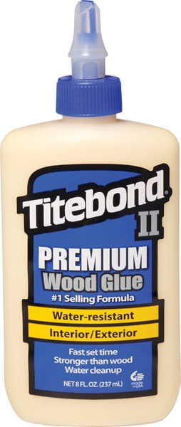 Titebond II 5003 Wood Glue, Yellow, 8 oz Bottle [SKU: ORG6181093]