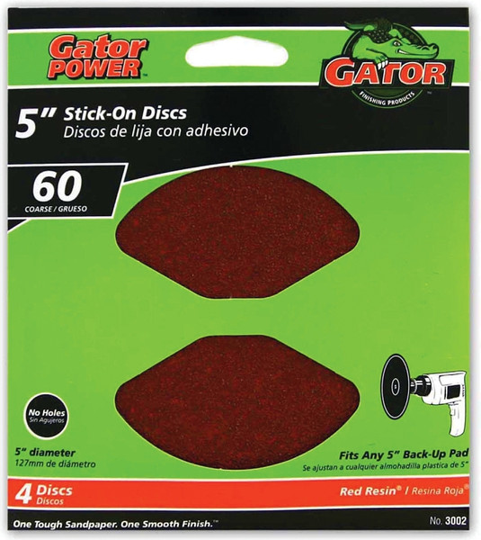 5IN 60GRIT PSA DISC 4PK [SKU: ORG3369691]