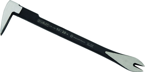 STANLEY 55-114 Claw Bar, 10 in L, Beveled Tip, HCS, 1-1/2 in Dia, 4 in W [SKU: ORG3369378]